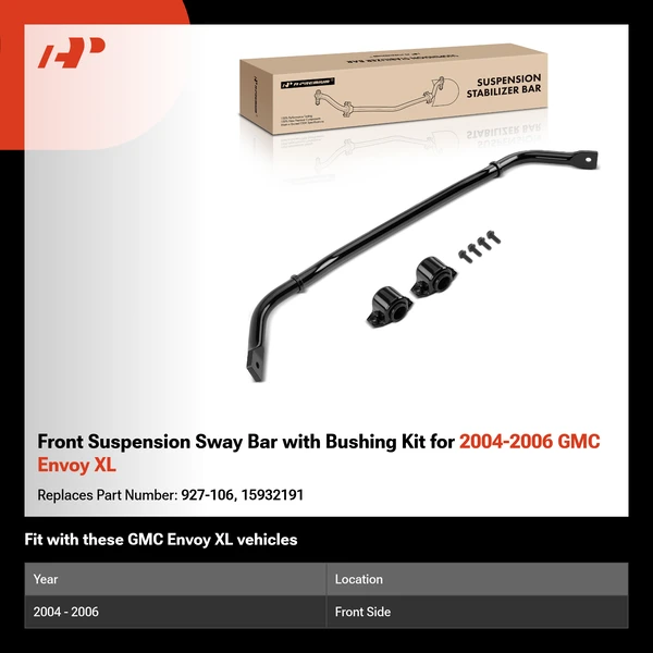 Front Suspension Sway Bar with Bushing Kit for 2004-2006 GMC Envoy XL