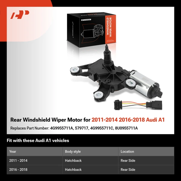 Rear Windshield Wiper Motor for 2011-2014 2016-2018 Audi A1