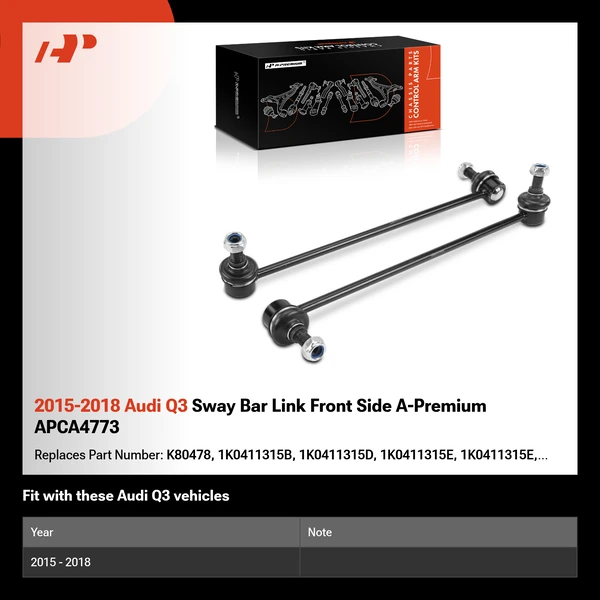 2015-2018 Audi Q3 Sway Bar Link Front Side A-Premium APCA4773