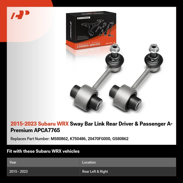 2015-2023 Subaru WRX Sway Bar Link Rear Driver & Passenger A-Premium APCA7765