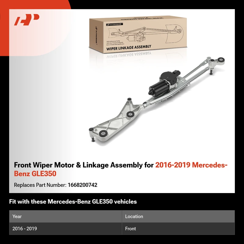 Front Wiper Motor & Linkage Assembly for 2016-2019 Mercedes-Benz GLE350