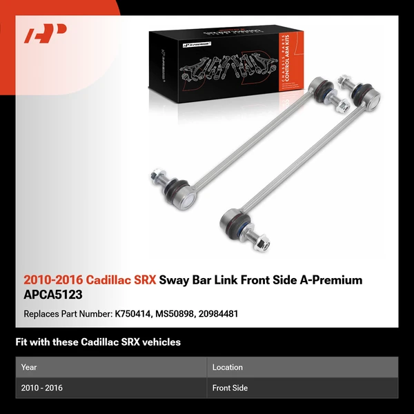 2010-2016 Cadillac SRX Sway Bar Link Front Side A-Premium APCA5123