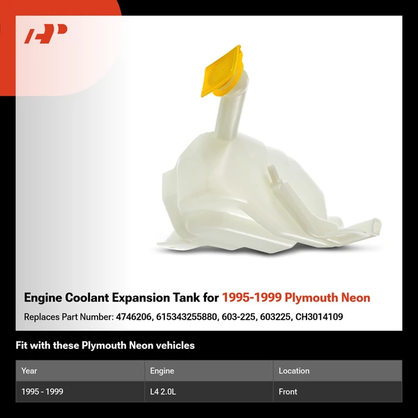 Engine Coolant Expansion Tank for 1995-1999 Plymouth Neon