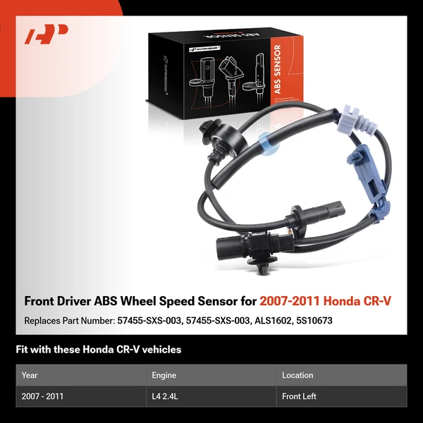 Front Driver ABS Wheel Speed Sensor for 2007-2011 Honda CR-V