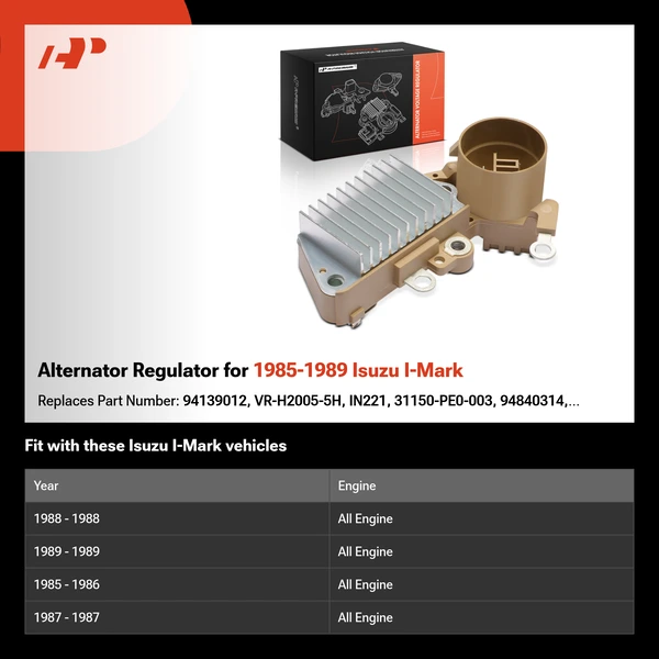 Alternator Regulator for 1985-1989 Isuzu I-Mark