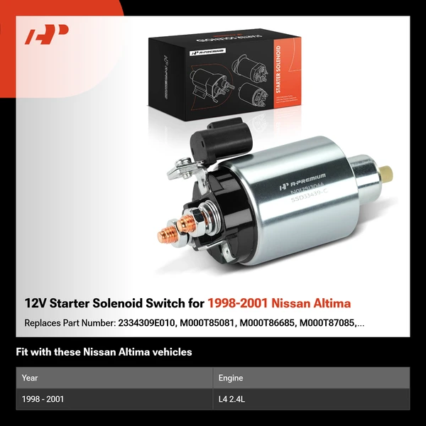 12V Starter Solenoid Switch for 1998-2001 Nissan Altima