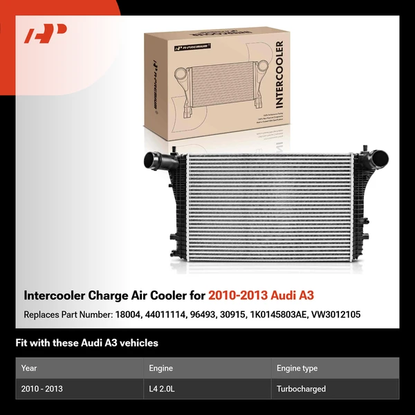 Intercooler Charge Air Cooler for 2010-2013 Audi A3