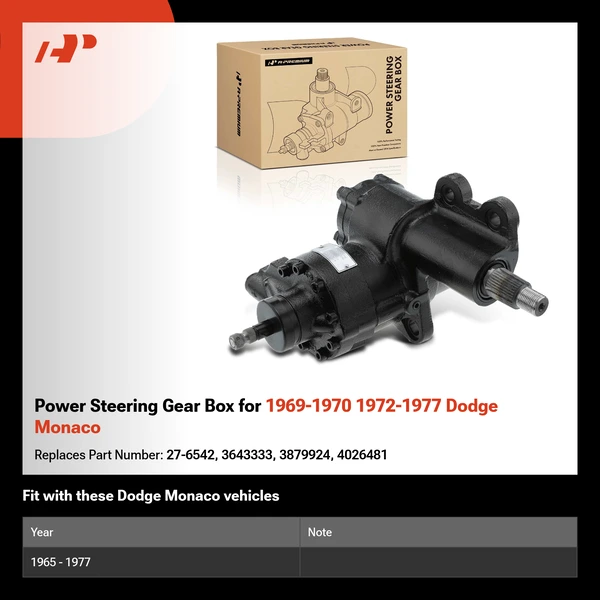 Power Steering Gear Box for 1969-1970 1972-1977 Dodge Monaco