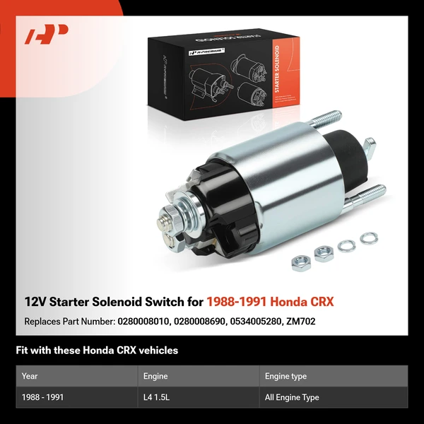 12V Starter Solenoid Switch for 1988-1991 Honda CRX