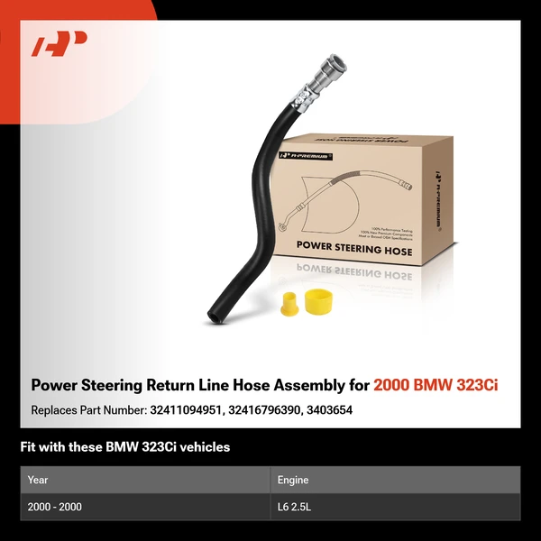 Power Steering Return Line Hose Assembly for 2000 BMW 323Ci