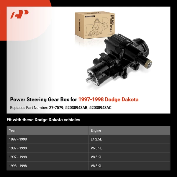 Power Steering Gear Box for 1997-1998 Dodge Dakota