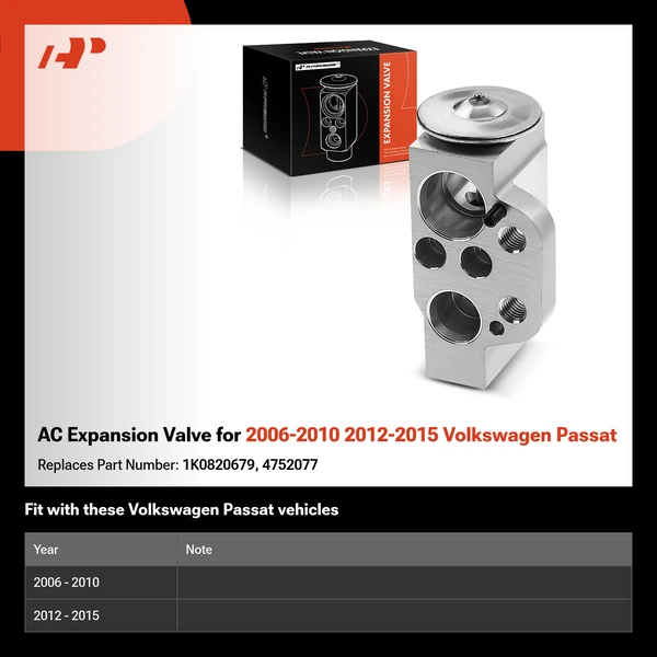 AC Expansion Valve for 2006-2010 2012-2015 Volkswagen Passat