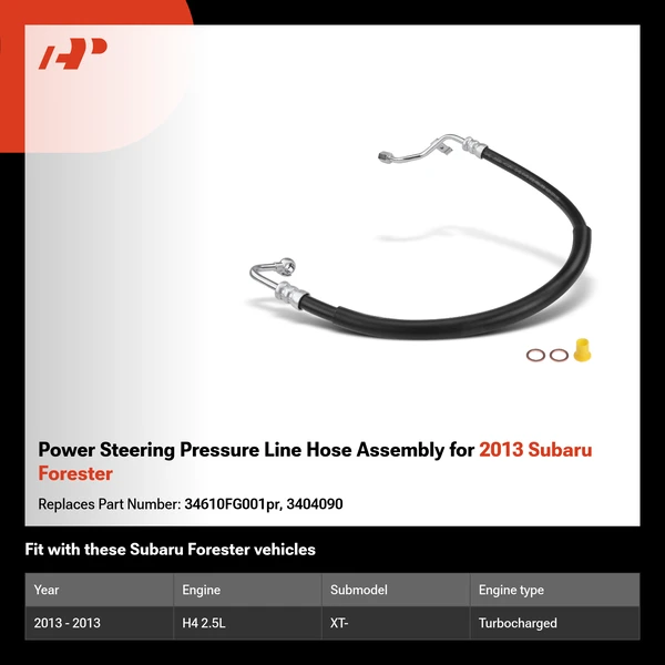 Power Steering Pressure Line Hose Assembly for 2013 Subaru Forester
