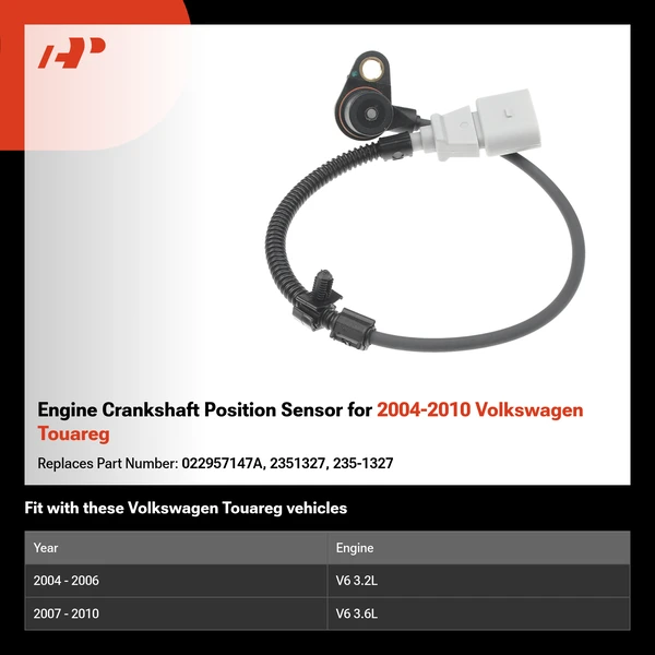 Engine Crankshaft Position Sensor for 2004-2010 Volkswagen Touareg