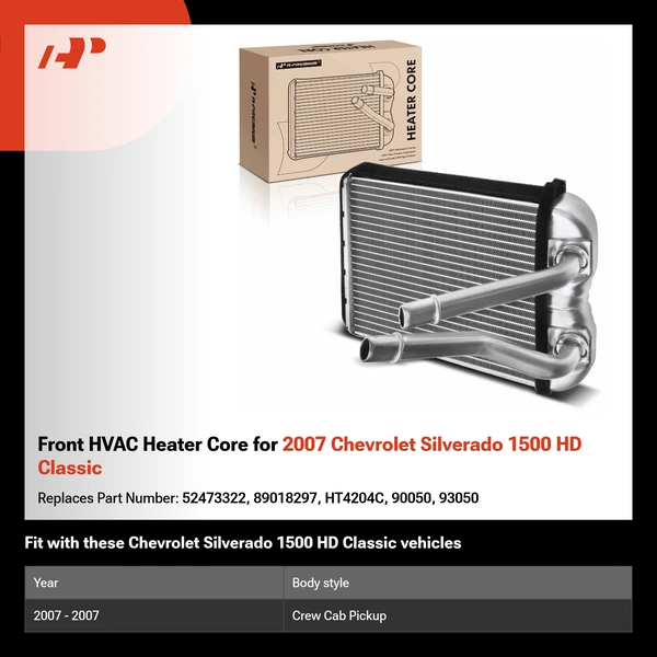 Front HVAC Heater Core for 2007 Chevrolet Silverado 1500 HD Classic