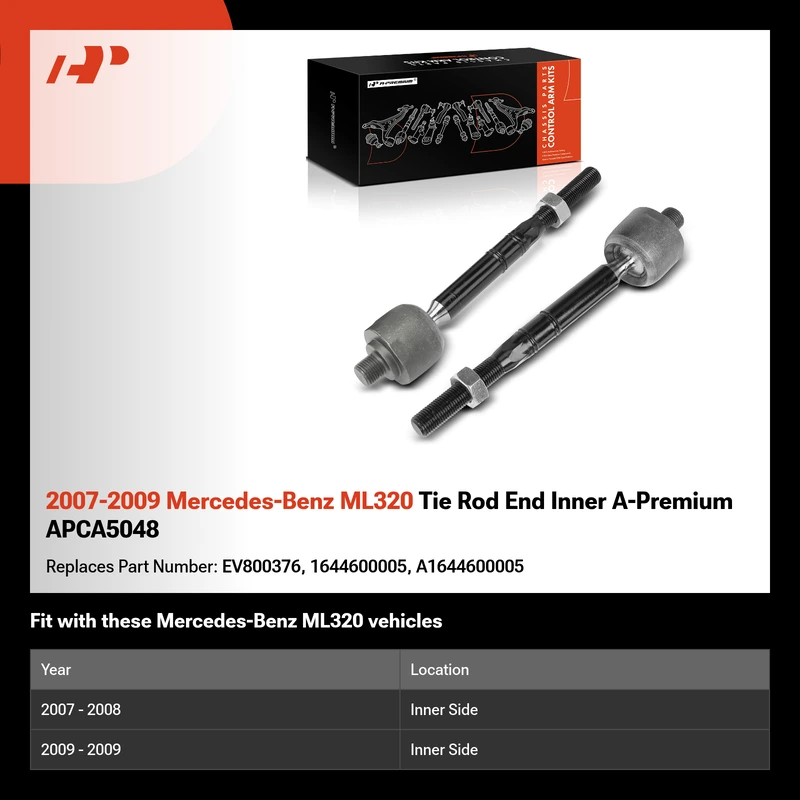 2007-2009 Mercedes-Benz ML320 Tie Rod End Inner A-Premium APCA5048