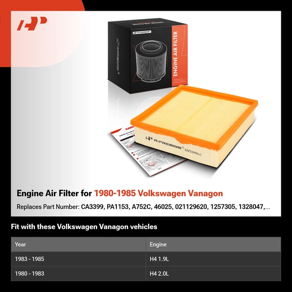Engine Air Filter for 1980-1985 Volkswagen Vanagon