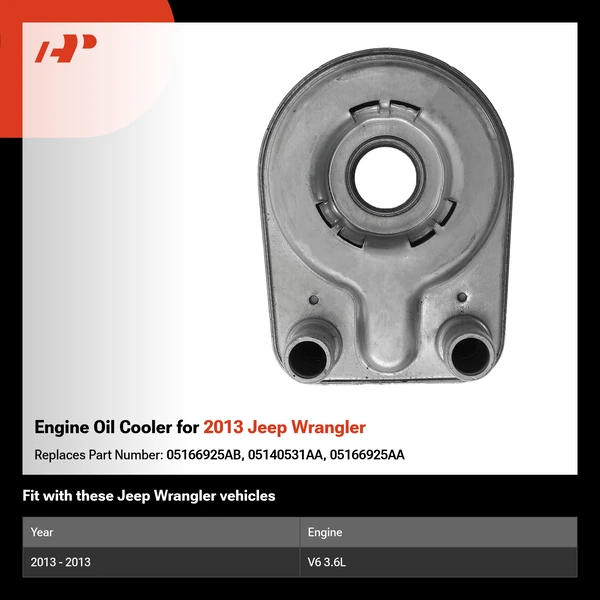 Engine Oil Cooler for 2013 Jeep Wrangler