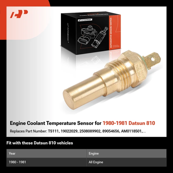 Engine Coolant Temperature Sensor for 1980-1981 Datsun 810
