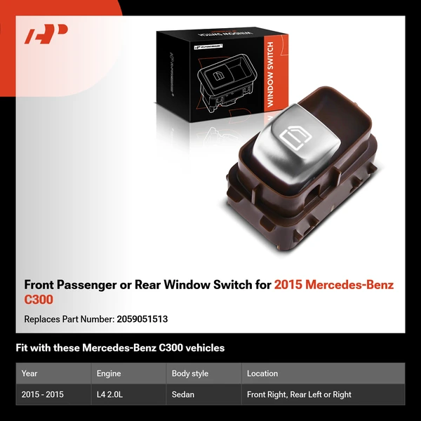 Front Passenger or Rear Window Switch for 2015 Mercedes-Benz C300