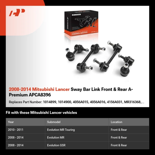 2008-2014 Mitsubishi Lancer Sway Bar Link Front & Rear A-Premium APCA8396