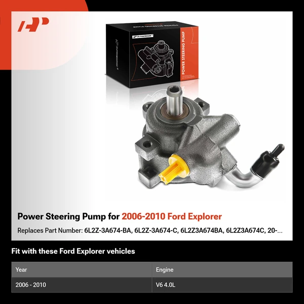 Power Steering Pump for 2006-2010 Ford Explorer