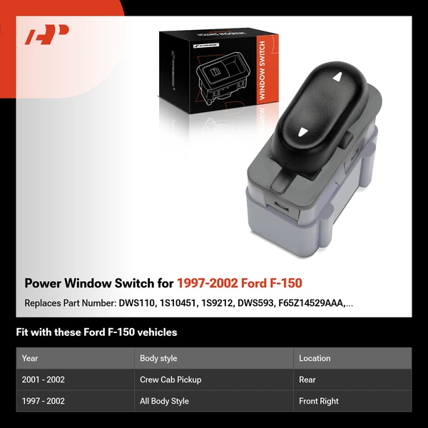 Power Window Switch for 1997-2002 Ford F-150