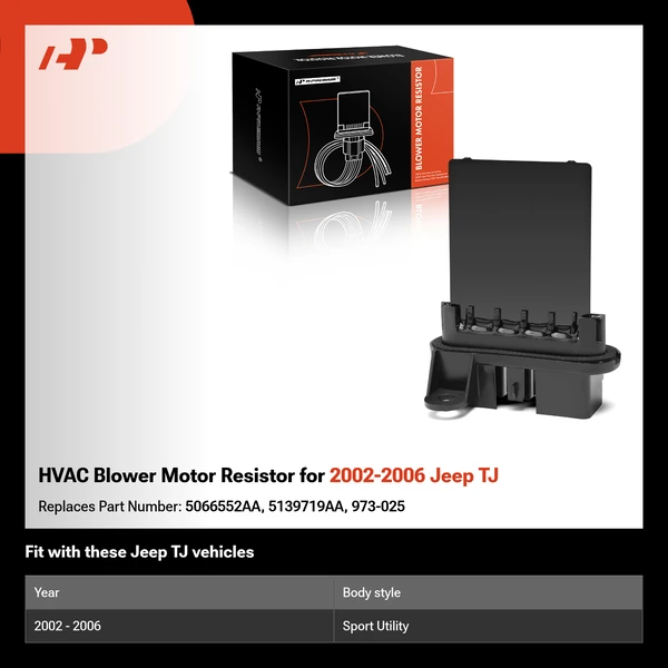 HVAC Blower Motor Resistor for 2002-2006 Jeep TJ