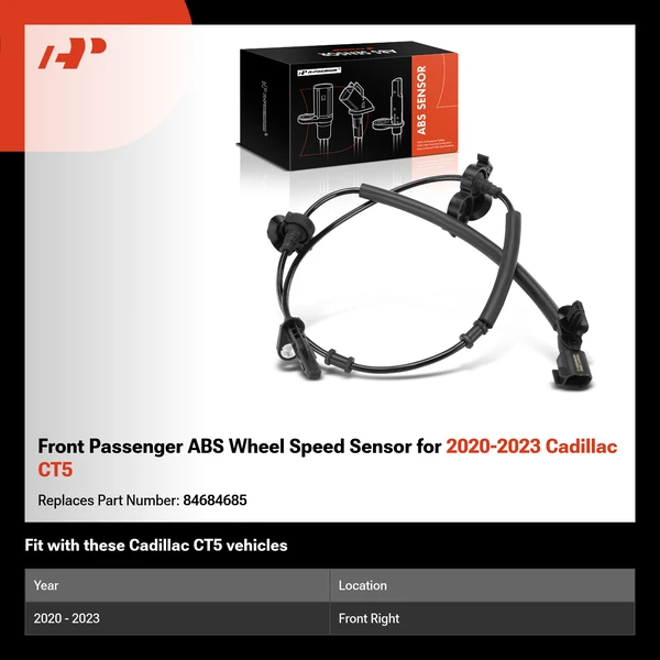 Front Passenger ABS Wheel Speed Sensor for 2020-2023 Cadillac CT5