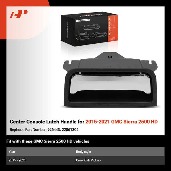 Center Console Latch Handle for 2015-2021 GMC Sierra 2500 HD