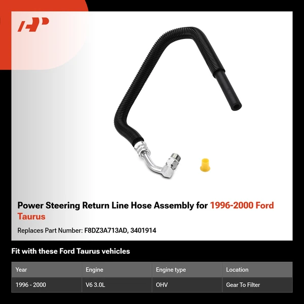 Power Steering Return Line Hose Assembly for 1996-2000 Ford Taurus