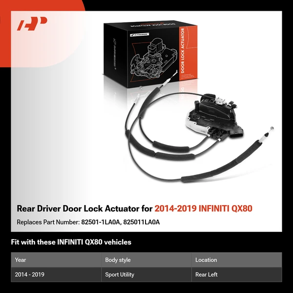 Rear Driver Door Lock Actuator for 2014-2019 INFINITI QX80