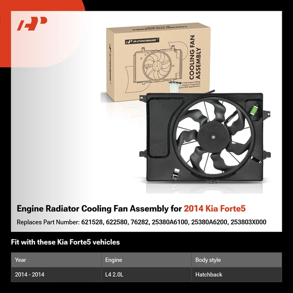 Engine Radiator Cooling Fan Assembly for 2014 Kia Forte5