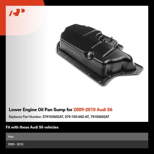 Lower Engine Oil Pan Sump for 2009-2010 Audi S6