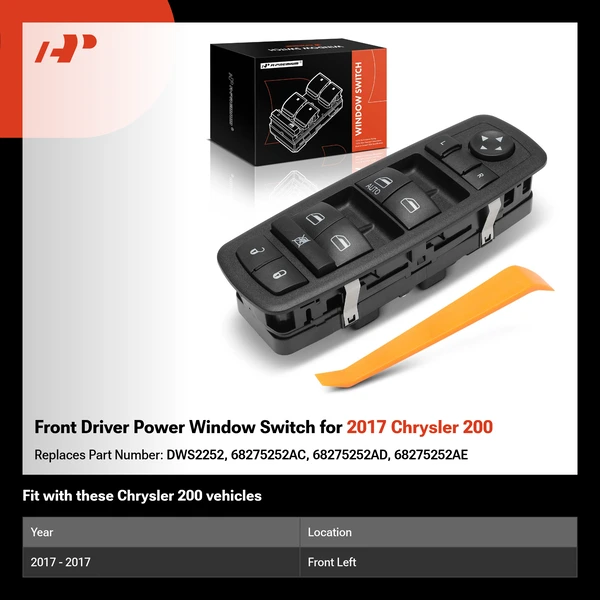 Front Driver Power Window Switch for 2017 Chrysler 200