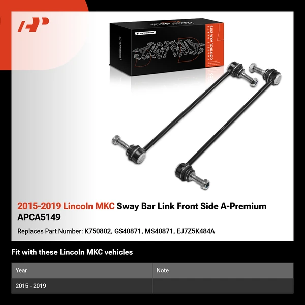2015-2019 Lincoln MKC Sway Bar Link Front Side A-Premium APCA5149