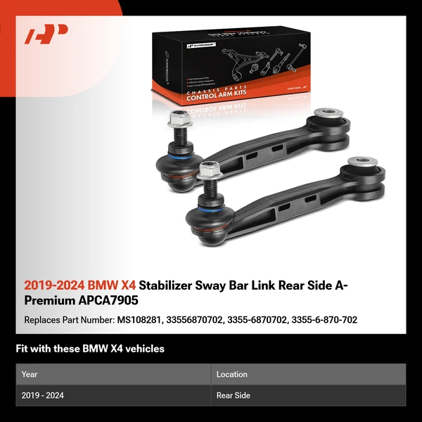 2019-2024 BMW X4 Stabilizer Sway Bar Link Rear Side A-Premium APCA7905