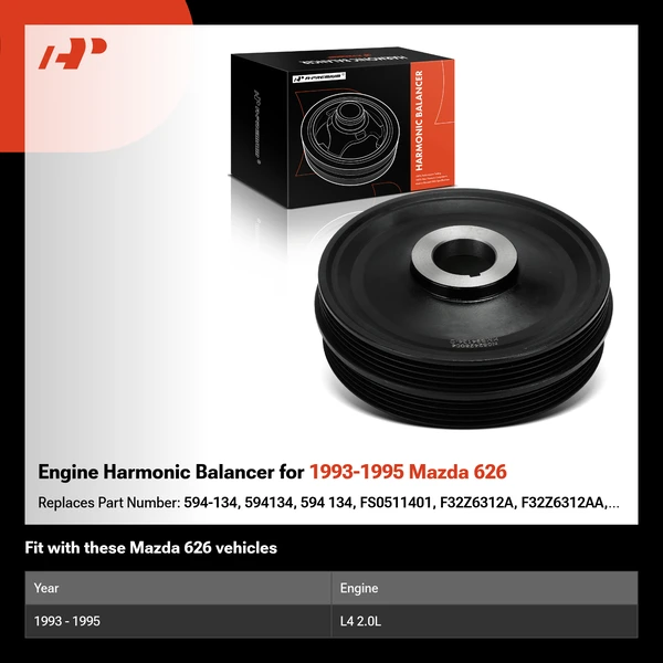 Engine Harmonic Balancer for 1993-1995 Mazda 626