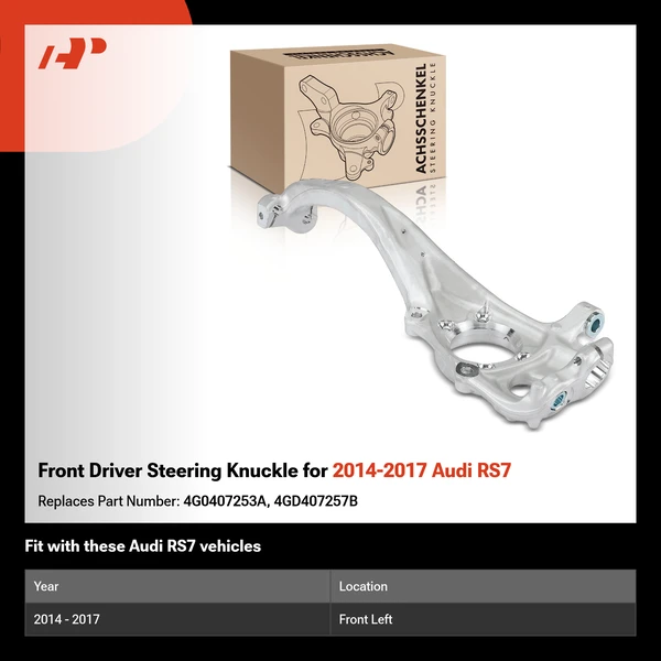 Front Driver Steering Knuckle for 2014-2017 Audi RS7