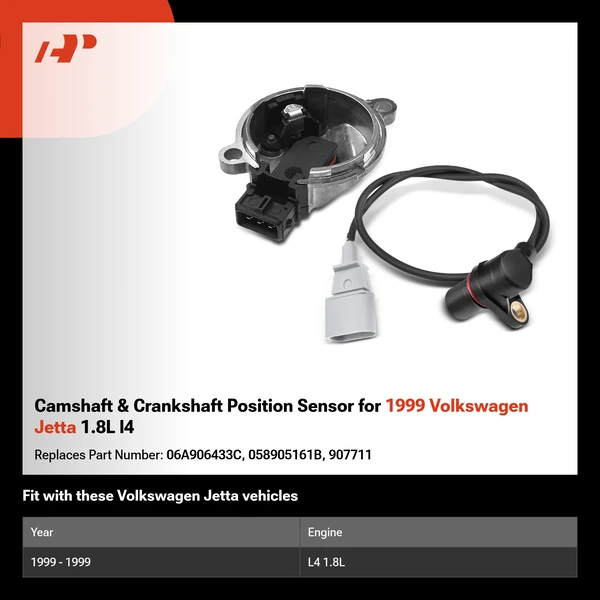 Camshaft & Crankshaft Position Sensor for 1999 Volkswagen Jetta 1.8L l4