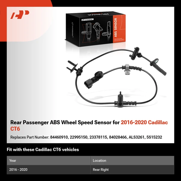 Rear Passenger ABS Wheel Speed Sensor for 2016-2020 Cadillac CT6