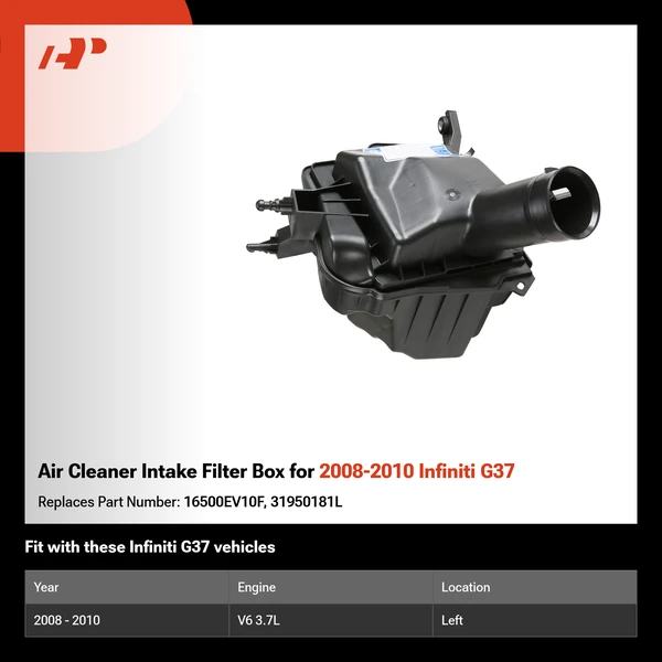 Air Cleaner Intake Filter Box for 2008-2010 Infiniti G37