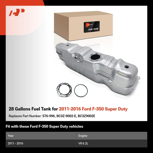 28 Gallons Fuel Tank for 2011-2016 Ford F-350 Super Duty