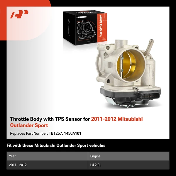 Throttle Body with TPS Sensor for 2011-2012 Mitsubishi Outlander Sport