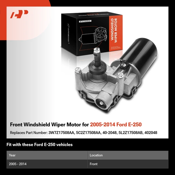 Front Windshield Wiper Motor for 2005-2014 Ford E-250