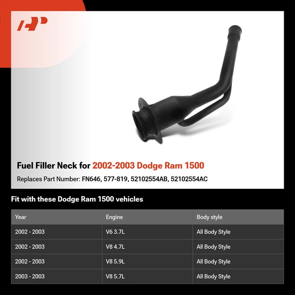 Fuel Filler Neck for 2002-2003 Dodge Ram 1500
