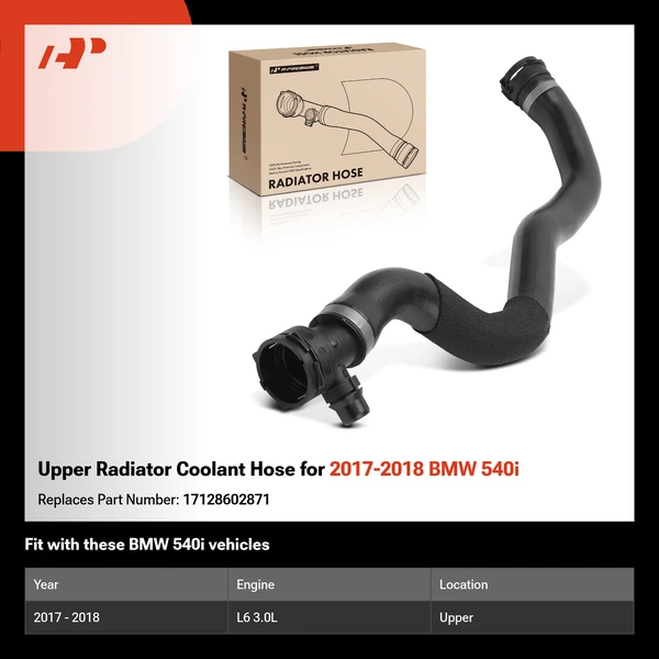 Upper Radiator Coolant Hose for 2017-2018 BMW 540i