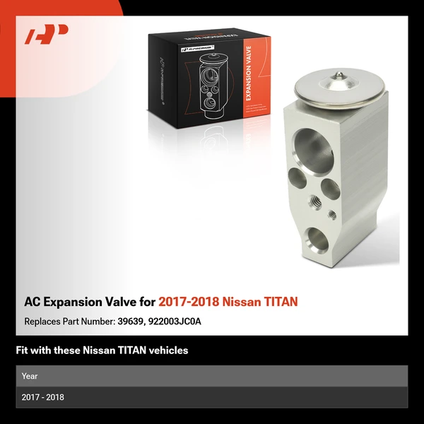 AC Expansion Valve for 2017-2018 Nissan TITAN