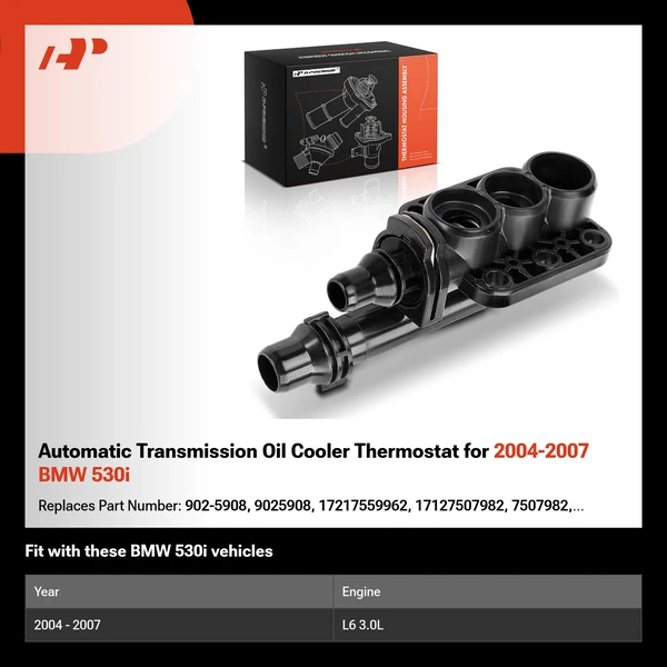 Automatic Transmission Oil Cooler Thermostat for 2004-2007 BMW 530i