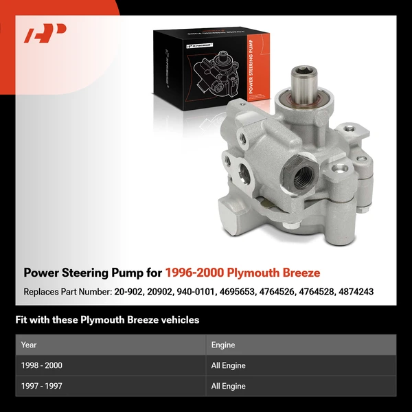 Power Steering Pump for 1996-2000 Plymouth Breeze